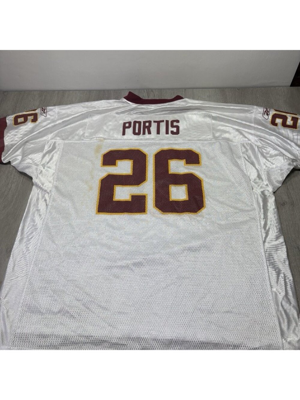 VTG Washington Redskins Clinton Portis #26 Reebok On-Field Jersey Sz 2XL White